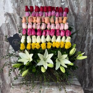 Jardinera de 42 Rosas