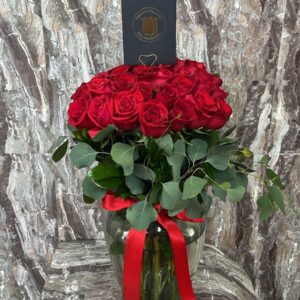 Jarrón 36 Rosas Atado
