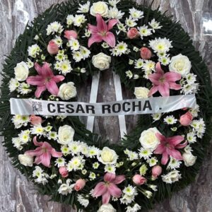 Corona Abrazo Angelical Rosa
